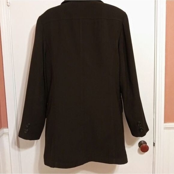 Gallery Brown Midi Coat Removable Liner Medium - Picture 6 of 12